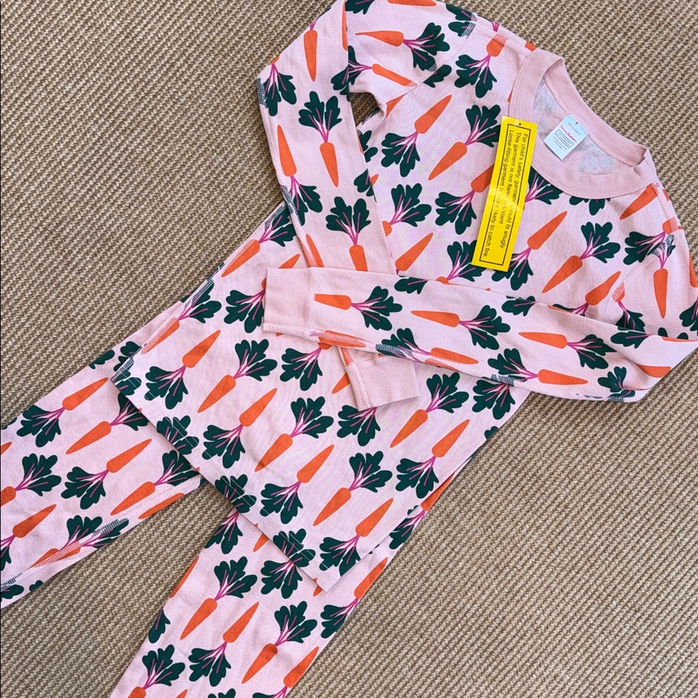 NWT Hanna Andersson Easter Carrot Pajama Set with Organic Cotton Sz 12